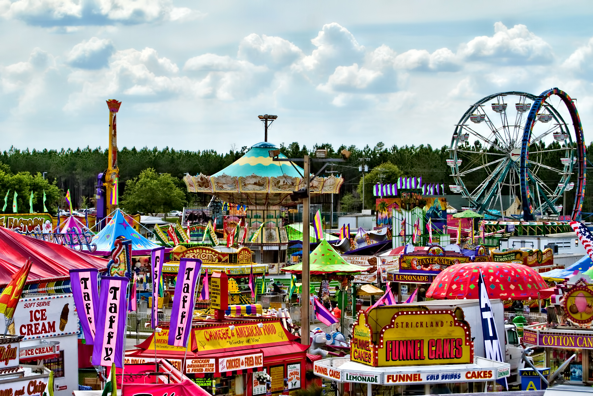 Aerial View of Clay County Agricultural Fair Midway