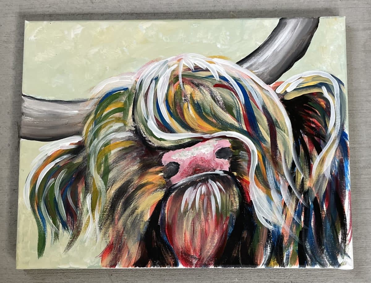 Picture of a painting of a cow.