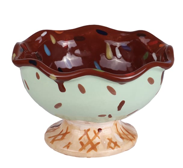 Picture of a ceramic painted ice cream bowl