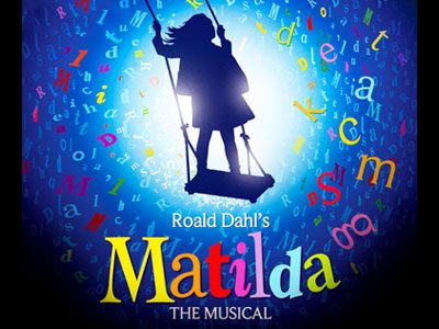 Event title printed on blue background with a silhouette of a little girl on a swing.