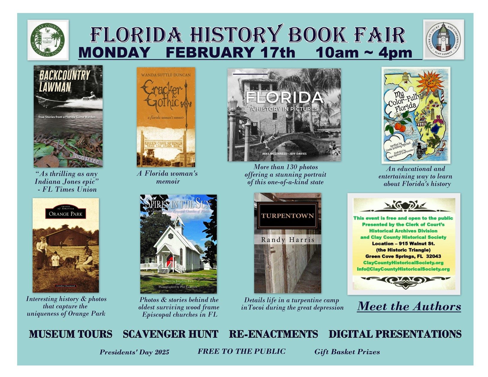 Event flyer with printed event information.