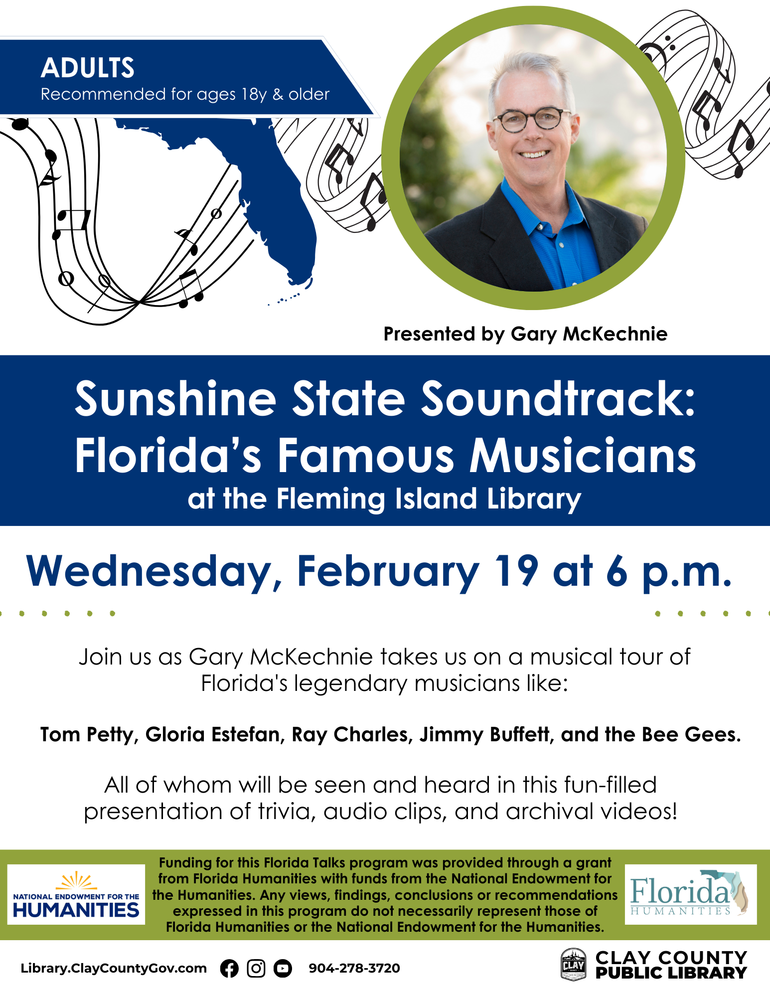 Event flyer with event information posted.