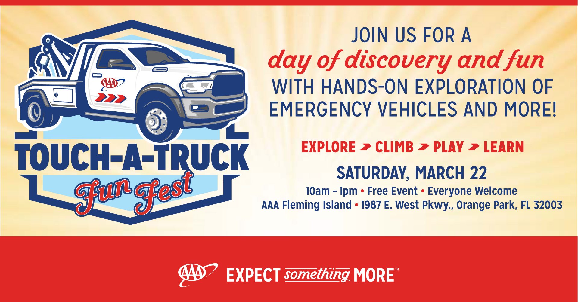 Event flyer with all posted event information.