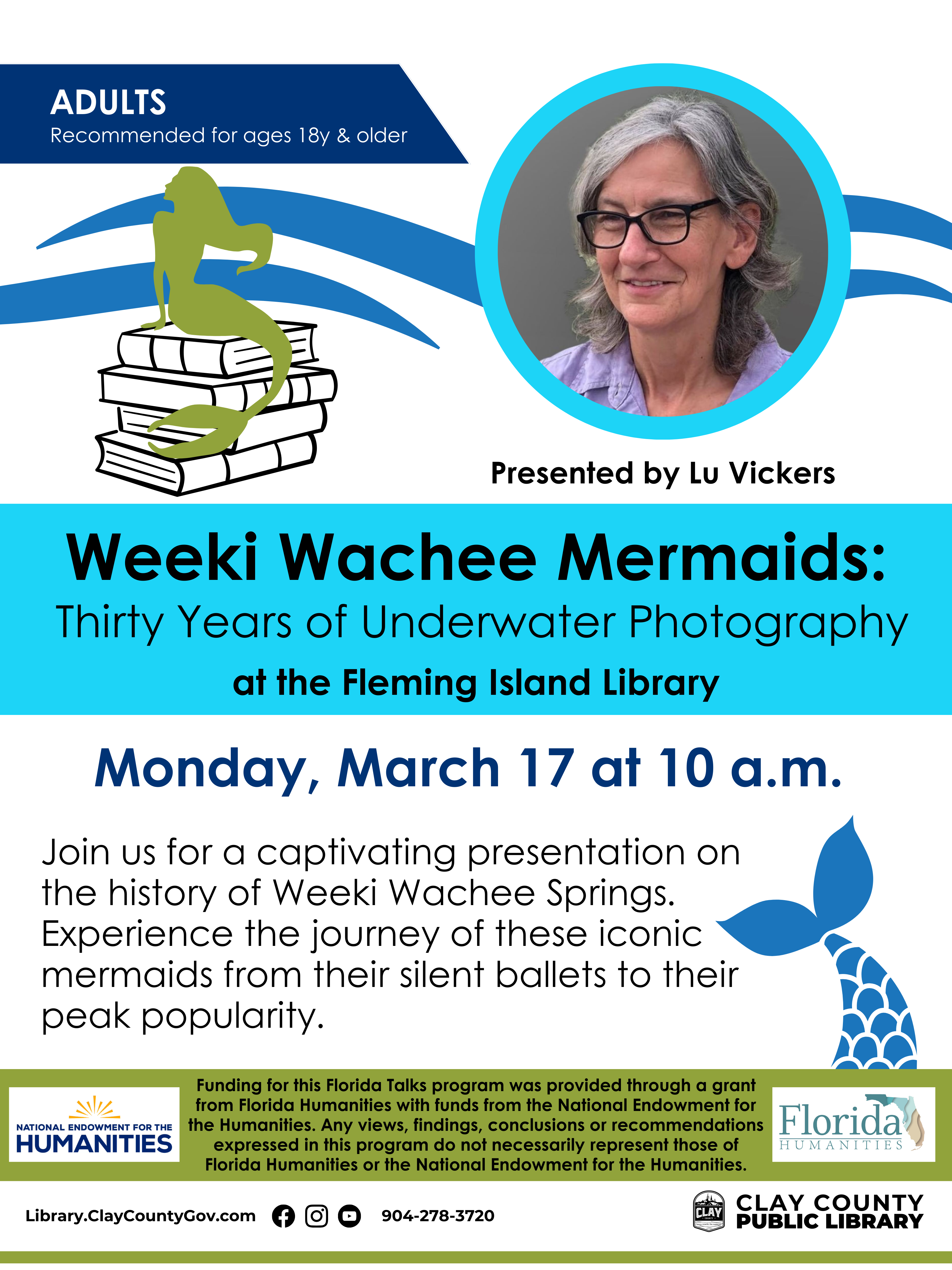 Event flyer with photo of guest speaker.