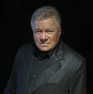 Profile picture of William Shatner dressed in black.