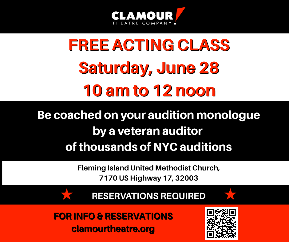 Event flyer with information on red and black background.