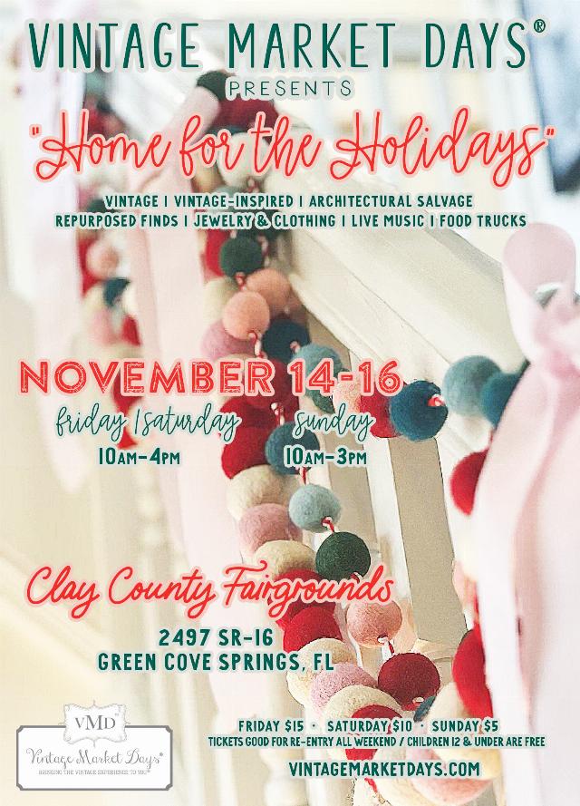 Event flyer with event information with a holiday theme.