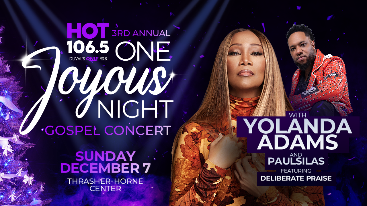 Event flyer with photo of singer, Yolanda Adams.